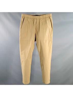 BARENA Size 32 Tan Cotton Blend Tapered Drawstring Casual Pants